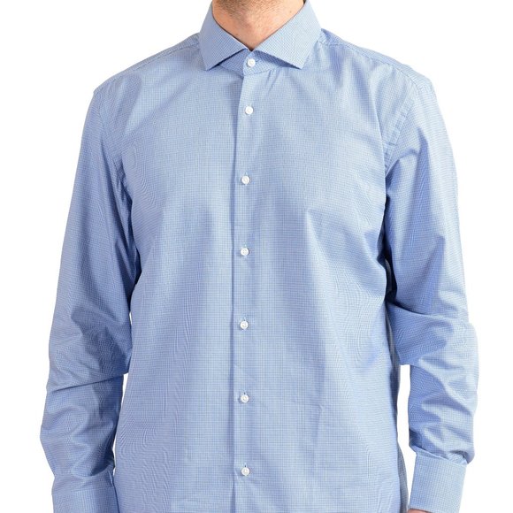 Hugo Boss Men's "Jason" Slim Fit Plaid Long Sleeve Dress Shirt US 17.5 IT 44 - Picture 1 of 9